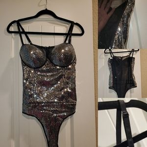 Sequined body suit